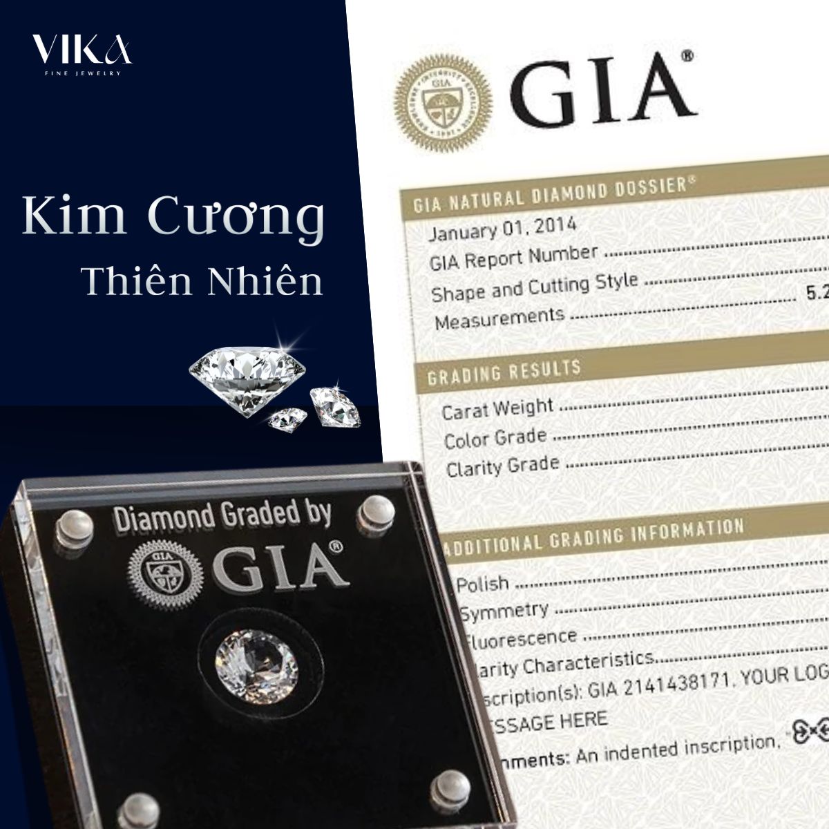 Kim cương GIA 100%