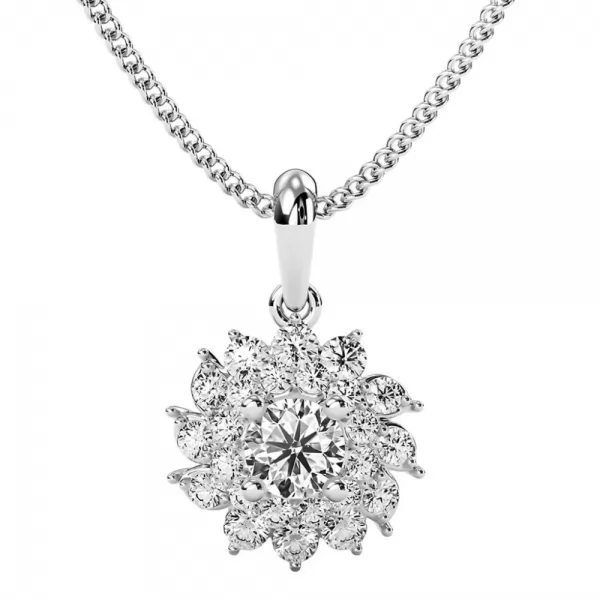 Mặt Dây Chuyền Kim Cương Tự Nhiên Vàng 18K