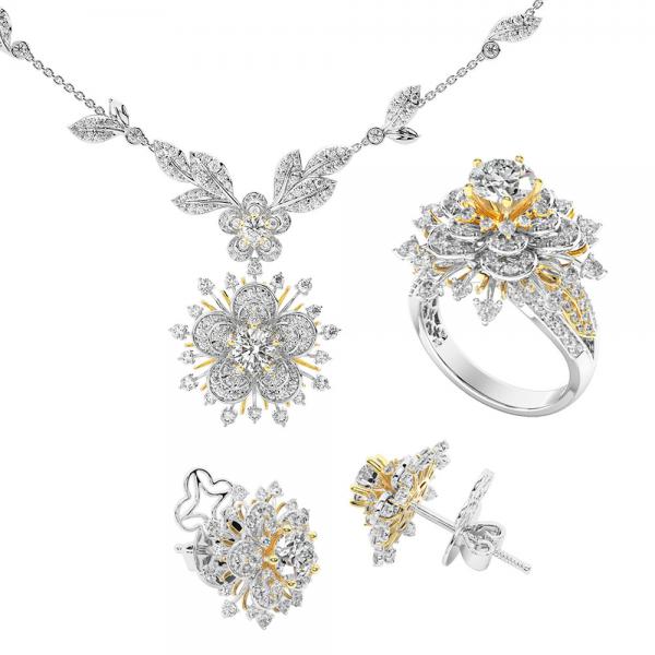 Bộ Trang Sức Kim Cương Tự Nhiên Ngũ Phúc