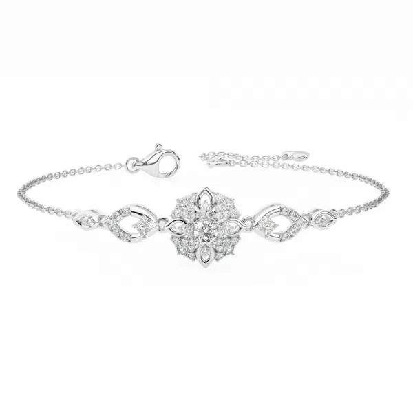 Lắc Tay Kim Cương Tự Nhiên Vàng 18K