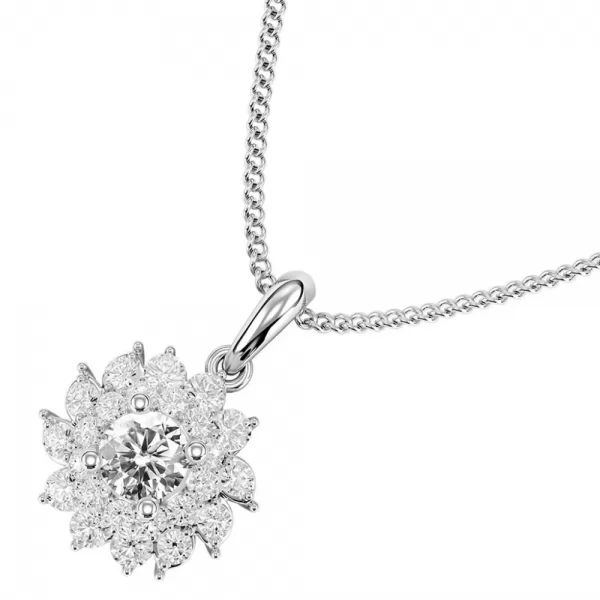 Mặt Dây Chuyền Kim Cương Tự Nhiên Vàng 18K