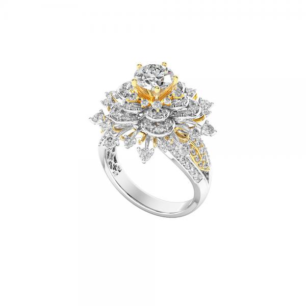 Nhẫn Nữ Kim Cương Tự Nhiên Vàng 18K