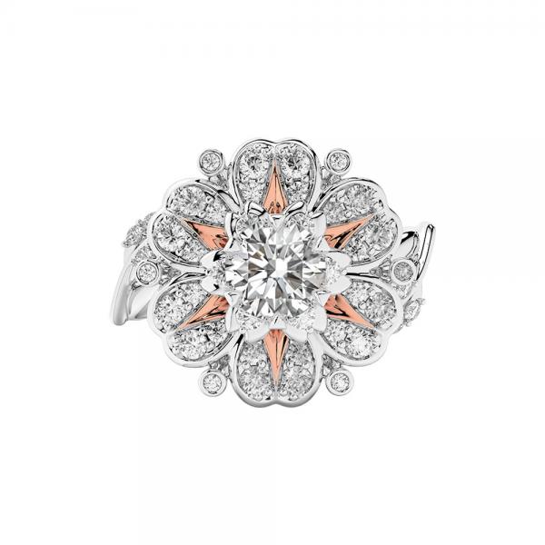 Nhẫn Nữ Kim Cương Tự Nhiên Vàng 18K